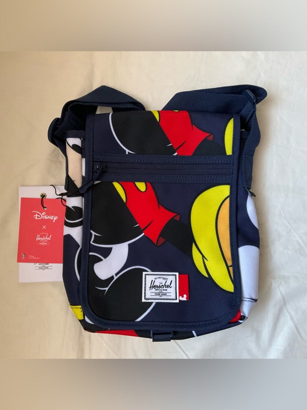 New Herschel Disney Mickey Mouse Lane Shoulder Crossbody Bag Navy